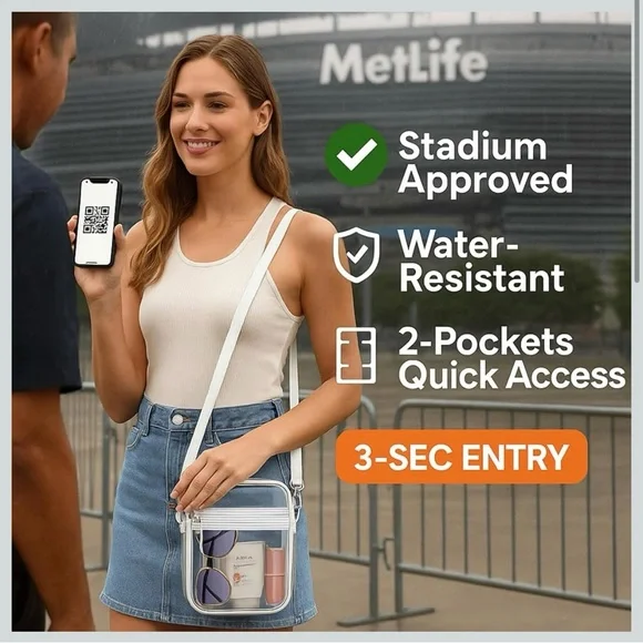 Clear Stadium Crossbody Bag - Picture 9 of 11